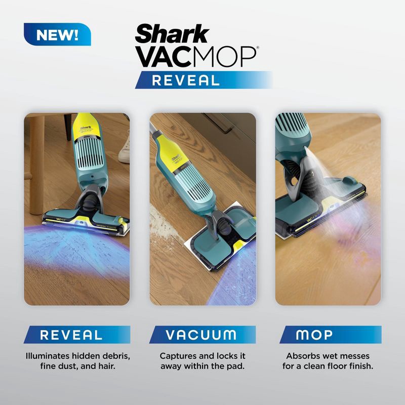 slide 3 of 12, Shark VacMop Pet with Dirt-Reveal Technology Cordless Hard Floor Vacuum Mop VM401, 1 ct