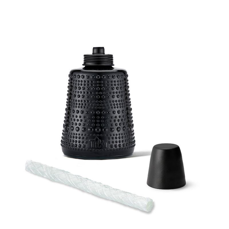 slide 3 of 8, TIKI Tabletop Colored Glass Torch Black, 1 ct