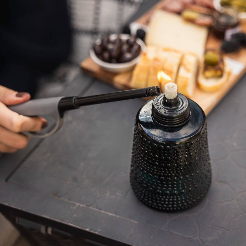 slide 6 of 8, TIKI Tabletop Colored Glass Torch Black, 1 ct