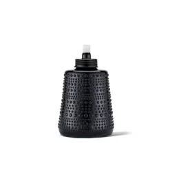 TIKI Tabletop Colored Glass Torch Black