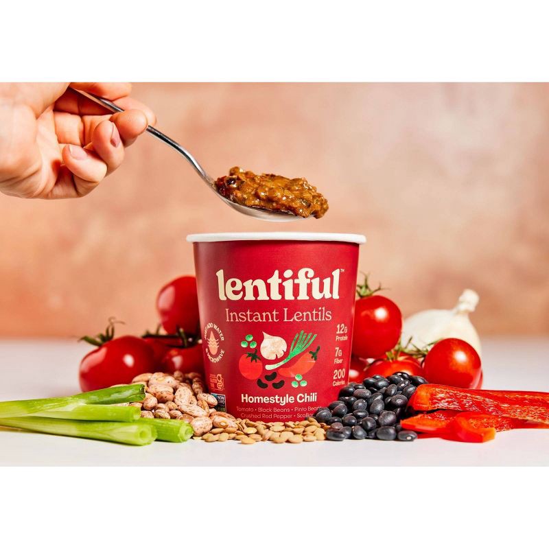 slide 3 of 4, Lentiful Gluten Free Plant Based Homestyle Chili Instant Lentils - 2.01oz, 2.01 oz