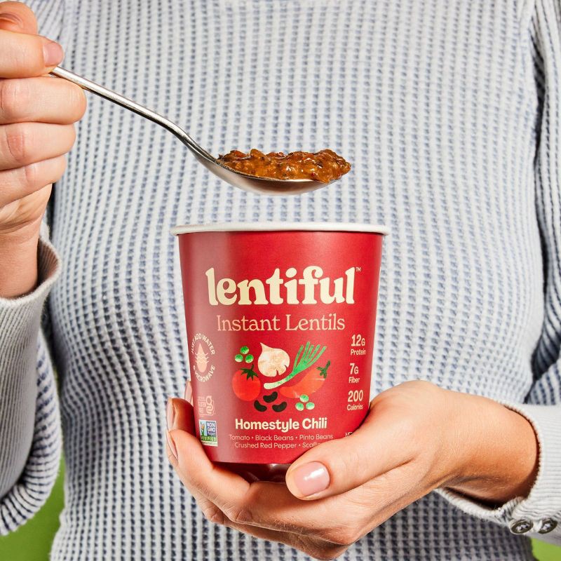slide 4 of 4, Lentiful Gluten Free Plant Based Homestyle Chili Instant Lentils - 2.01oz, 2.01 oz