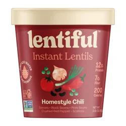 Lentiful Gluten Free Plant Based Homestyle Chili Instant Lentils - 2.01oz
