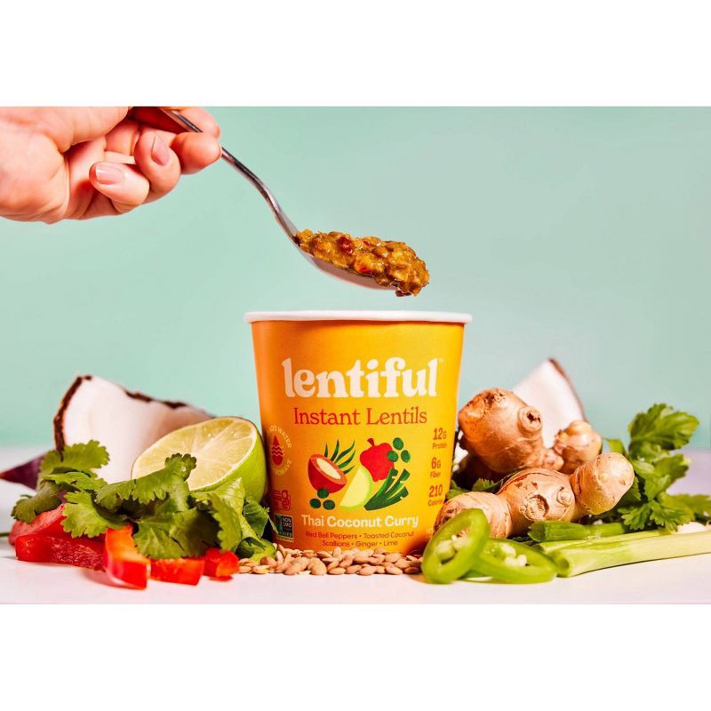 slide 3 of 4, Lentiful Gluten Free Thai Coconut Curry Instant Lentils - 2.01oz, 2.01 oz