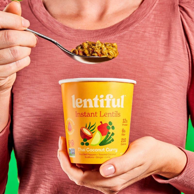 slide 4 of 4, Lentiful Gluten Free Thai Coconut Curry Instant Lentils - 2.01oz, 2.01 oz
