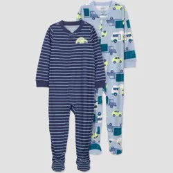 Carter's Just One You® Toddler Boys' 2pk Cars and Trucks Pajama Set - Blue 5T