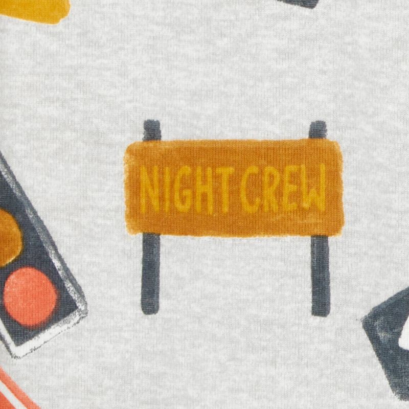 slide 2 of 3, Carter's Just One You® Toddler Boys' 2pk Cotton Construction and Signs Pajama Set - Off-White 12M, 2 ct