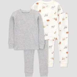 Carter's Just One You® Toddler 4pc Cotton Snug Fit Safari Pajama Set - Gray 3T