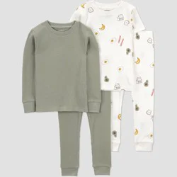 Carter's Just One You® Toddler 4pc Cotton Snug Fit Pajama Set - Green 3T