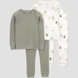 Carter's Just One You® Toddler 4pc Cotton Snug Fit Pajama Set - Green 3T