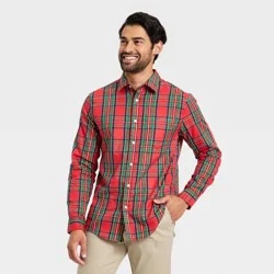 Men's Plaid Holiday Shirt - Goodfellow & Co™ Red S