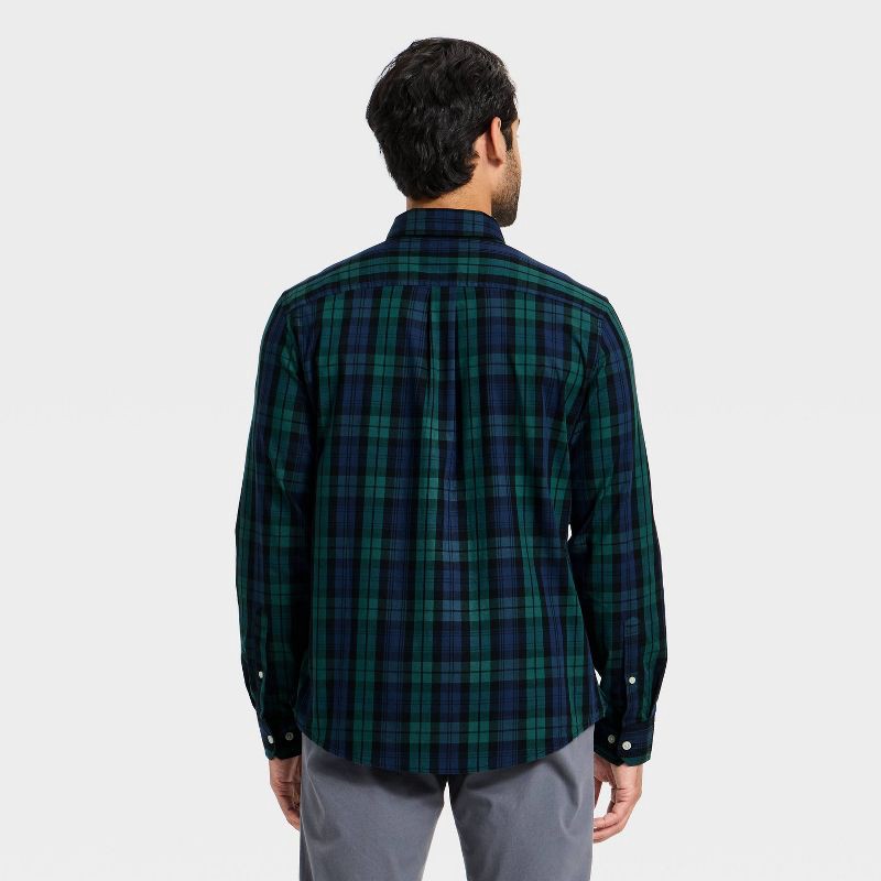 slide 2 of 3, Men's Plaid Holiday Shirt - Goodfellow & Co™ Green L, 1 ct