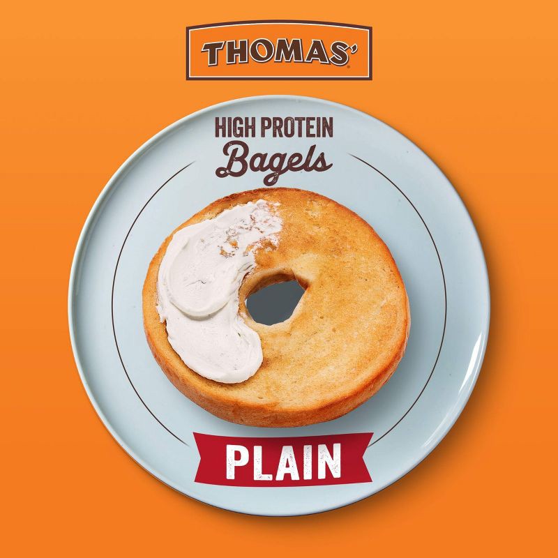 slide 4 of 8, Thomas High Protein Plain Bagels - 15.5oz/4ct, 4 ct; 15.5 oz