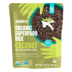 Jasberry Organic Gluten-Free Ready-to-Eat Superfood Rice with Coconut Flakes - 7.05oz