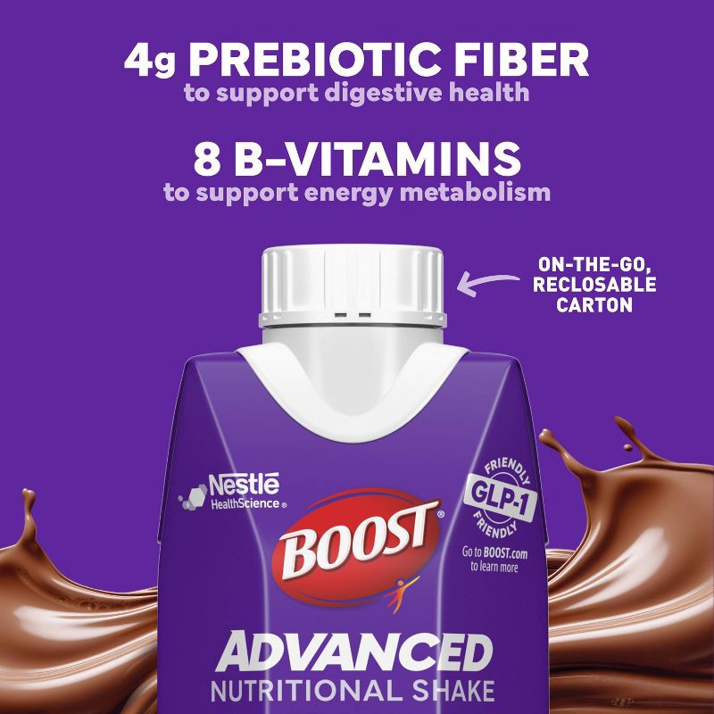 slide 6 of 7, Boost Chocolate Non-Caffeinated Advanced Protein Shakes - 4pk, 4 ct
