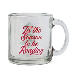 DesignWorks Ink Glass Mug 13oz - Tis The Season To Be Reading