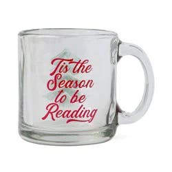 DesignWorks Ink Glass Mug 13oz - Tis The Season To Be Reading