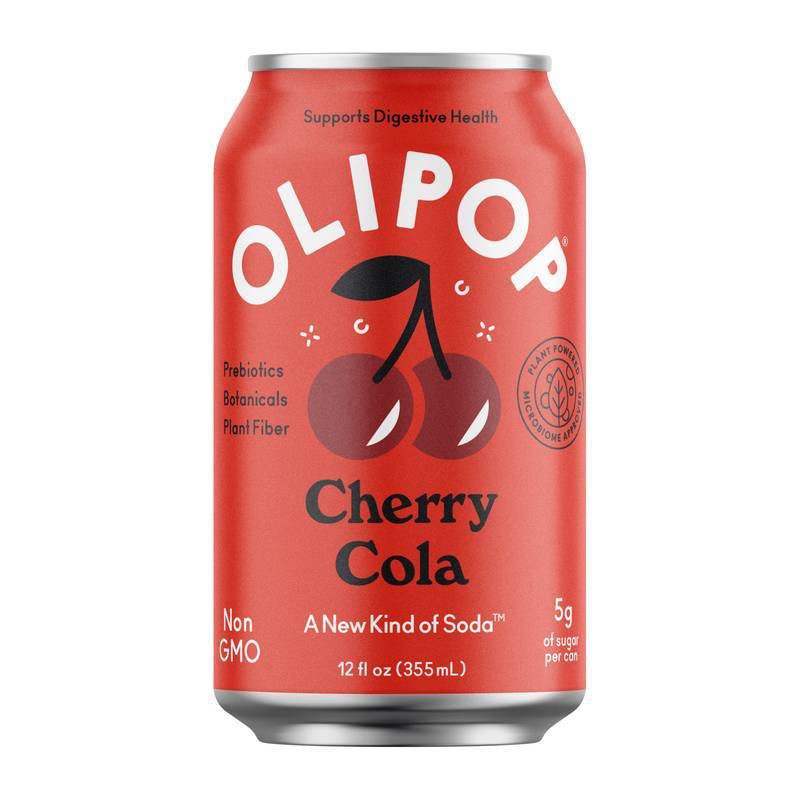 slide 1 of 7, OLIPOP Cherry Cola Soda - 12 fl oz can, 12 fl oz