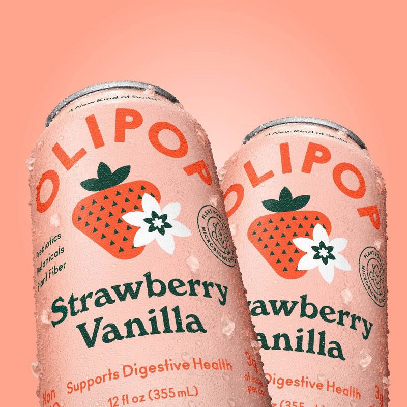 slide 7 of 7, OLIPOP Strawberry Vanilla Soda - 12 fl oz can, 12 fl oz
