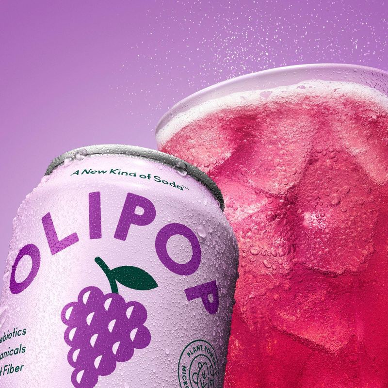 slide 5 of 7, OLIPOP Classic Grape Soda - 12 fl oz can, 12 fl oz