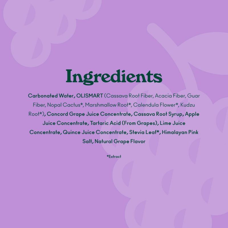 slide 2 of 7, OLIPOP Classic Grape Soda - 12 fl oz can, 12 fl oz