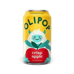 OLIPOP 6g Fiber Prebiotic Soda, Crisp Apple - 12 fl oz Can