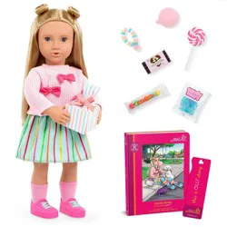 Our Generation Kat Poseable 18" Doll with Storybook & Candy Play Food Accessories