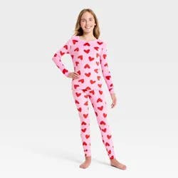 Kids' Valentine's Day 'Hearts' Snuggly Soft Pajama Set - Cat & Jack™ Pink 10