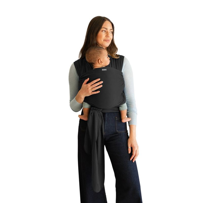 slide 2 of 7, Moby True Wrap Baby Carrier - Black Onyx, 1 ct