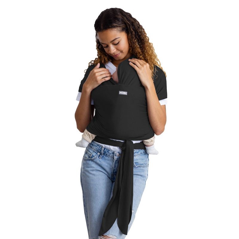 slide 1 of 7, Moby True Wrap Baby Carrier - Black Onyx, 1 ct