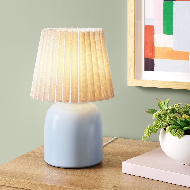 slide 2 of 4, Mini Lamp Ceramic Clean Blue - Room Essentials™, 1 ct