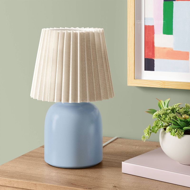 slide 3 of 4, Mini Lamp Ceramic Clean Blue - Room Essentials™, 1 ct