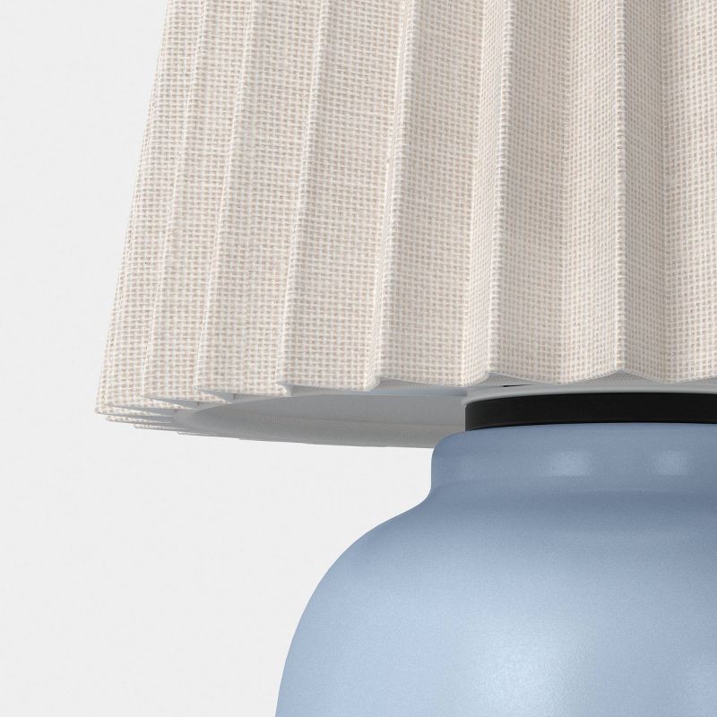 slide 4 of 4, Mini Lamp Ceramic Clean Blue - Room Essentials™, 1 ct