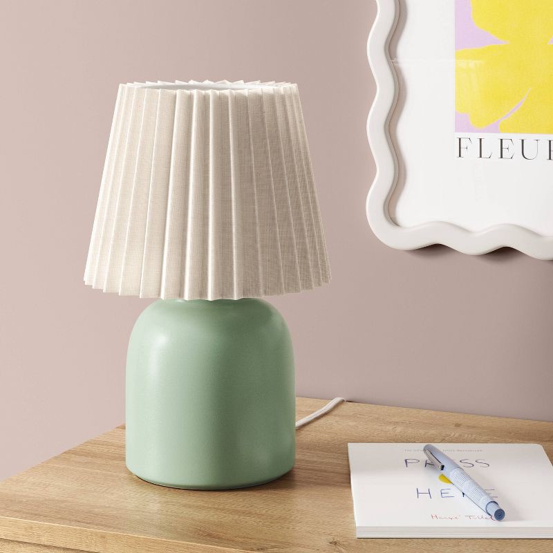 slide 3 of 4, Mini Lamp Ceramic Versatile Green - Room Essentials™, 1 ct