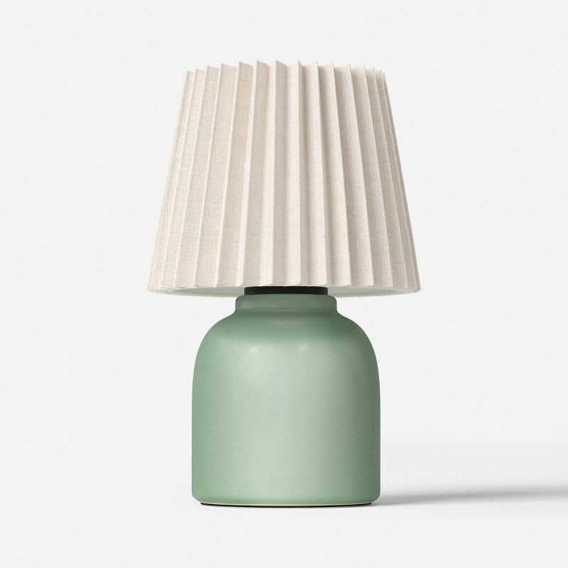 slide 1 of 4, Mini Lamp Ceramic Versatile Green - Room Essentials™, 1 ct