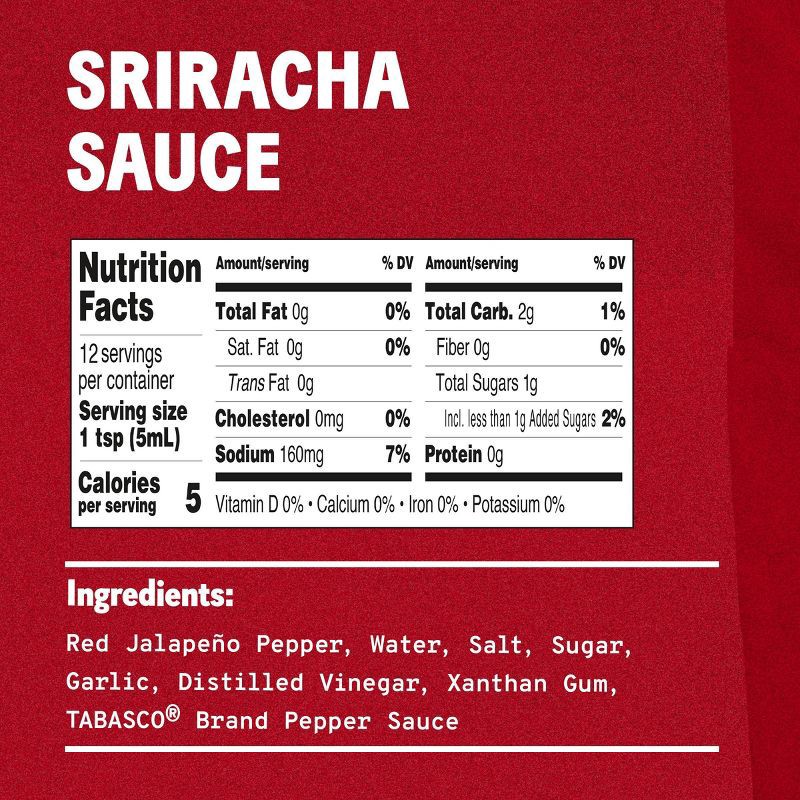 slide 6 of 8, TABASCO Sriracha Squeezy Hot Sauce - 2.4oz, 2.4 oz