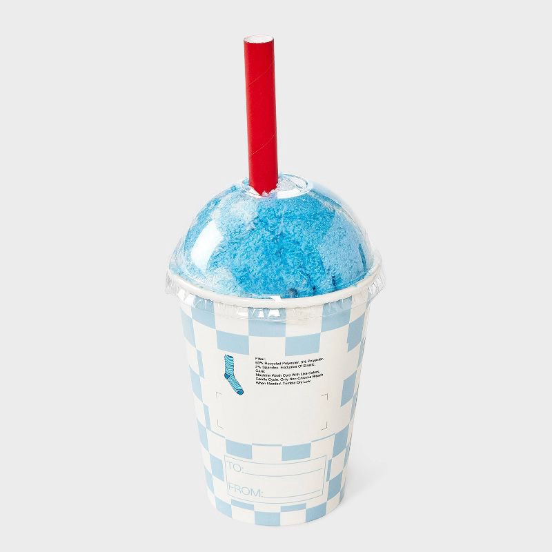 slide 4 of 4, Women's Ice Drink Christmas Cozy Crew Socks - Blue 4-10, 1 ct