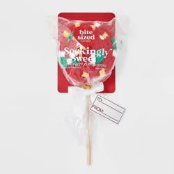 Kid's Lollipop Christmas Cozy Crew Socks - Red 2-5