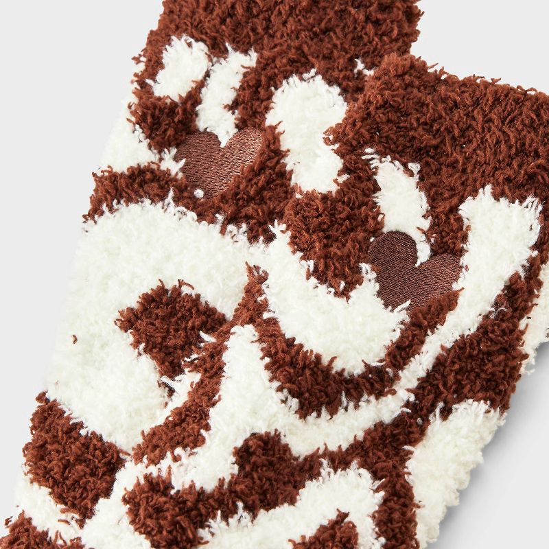 slide 3 of 4, Women's Milkshake Christmas Cozy Crew Socks - Brown/White 4-10, 1 ct
