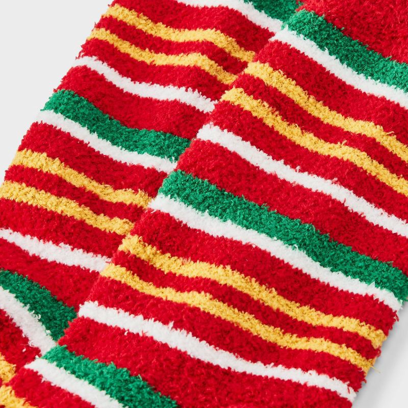 slide 3 of 3, Women's Lollipop Christmas Cozy Crew Socks - Red 4-10, 1 ct