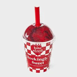 Kid's Ice Drink Christmas Cozy Crew Socks - Red 2-5