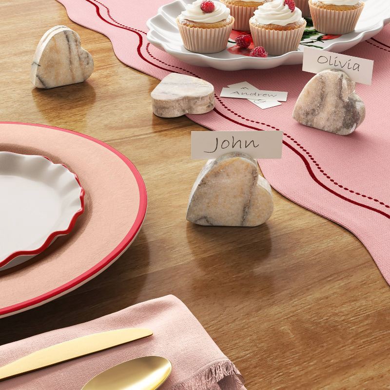 slide 2 of 4, 4pk Hearts Name Card Holder - Threshold™, 4 ct