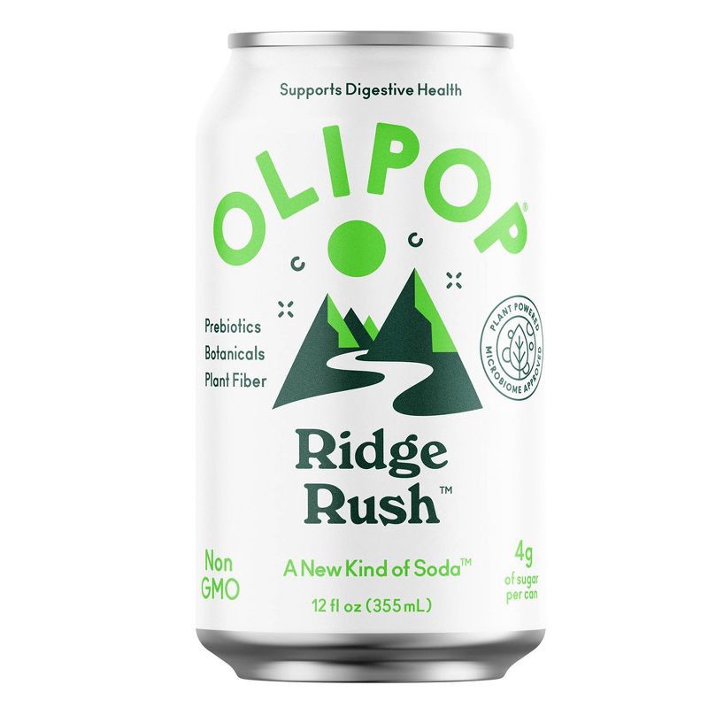 slide 6 of 6, OLIPOP Ridge Rush Soda - 4ct/12 fl oz Cans, 4 ct; 12 fl oz