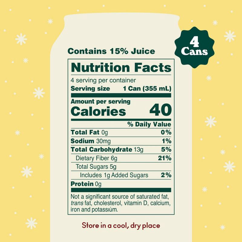 slide 4 of 7, OLIPOP Crisp Apple Soda - 4ct/12 fl oz Cans, 4 ct; 12 fl oz