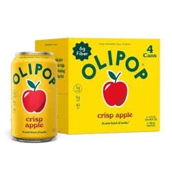 OLIPOP Crisp Apple Soda - 4ct/12 fl oz Cans