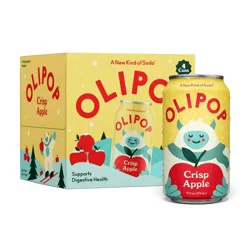 OLIPOP Crisp Apple Soda - 4ct/12 fl oz Cans