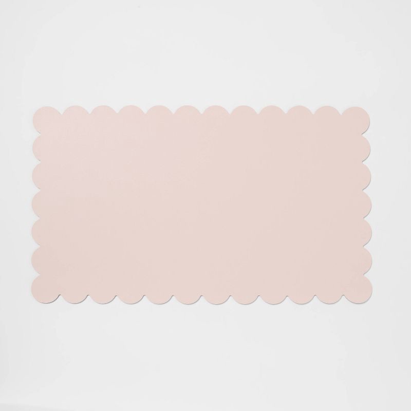 slide 3 of 3, Portable Desk Mat Pink Scallop - up&up™, 1 ct