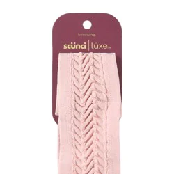 scunci scünci | lüxe Soft Textured Hosiery Headwrap - Blush Pink: Hair Styling, Securing Hair, Nylon, All Hair Types