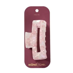 scunci scünci | lüxe Acrylic Open Cut Rectangle Claw Clip - Pink: Hair Styling, All Hair Types, 1 Piece