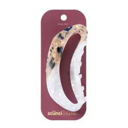 scunci scünci | lüxe Mixed Acrylic Open Cut Claw Clip - Pearly Ivory & Tort